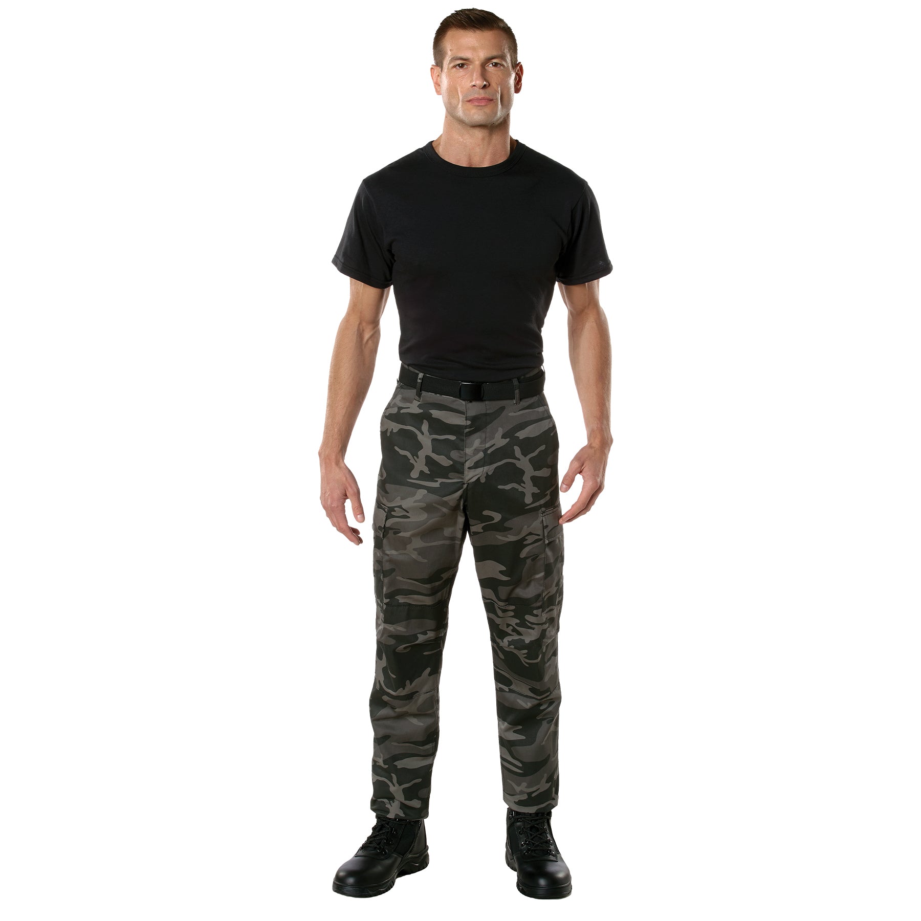Camo Tactical BDU Pants Black Camo