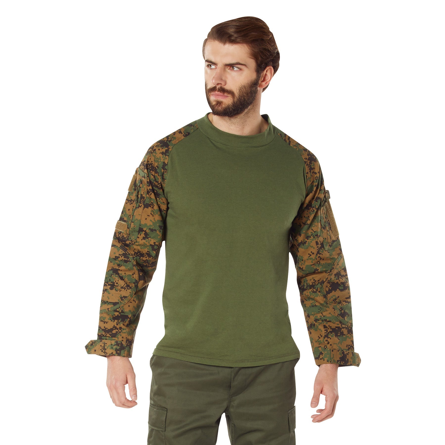 Digital Camo Tactical Combat Shirts Woodland Digital Camo