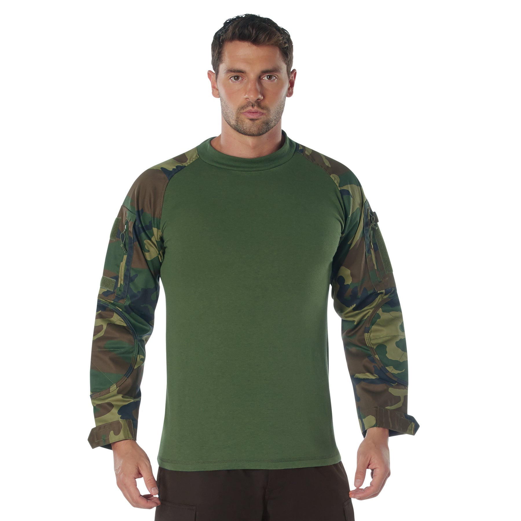 Camo Tactical Combat Shirts Woodland Camo
