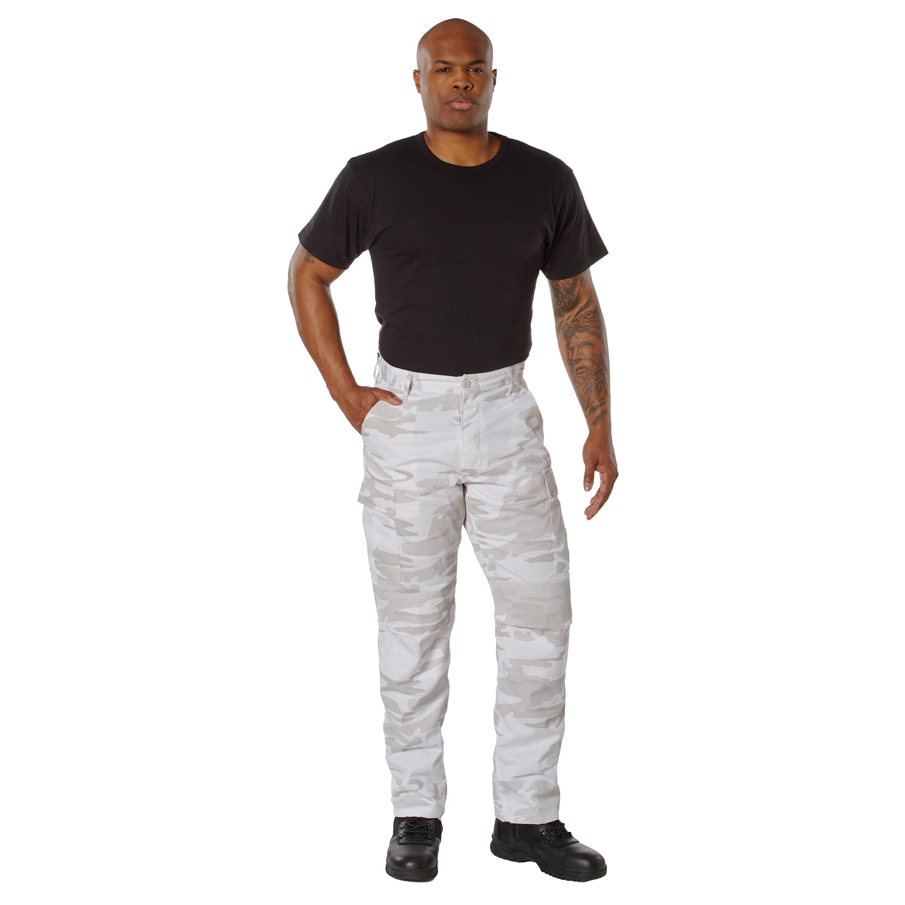 Camo Tactical BDU Pants White Camo