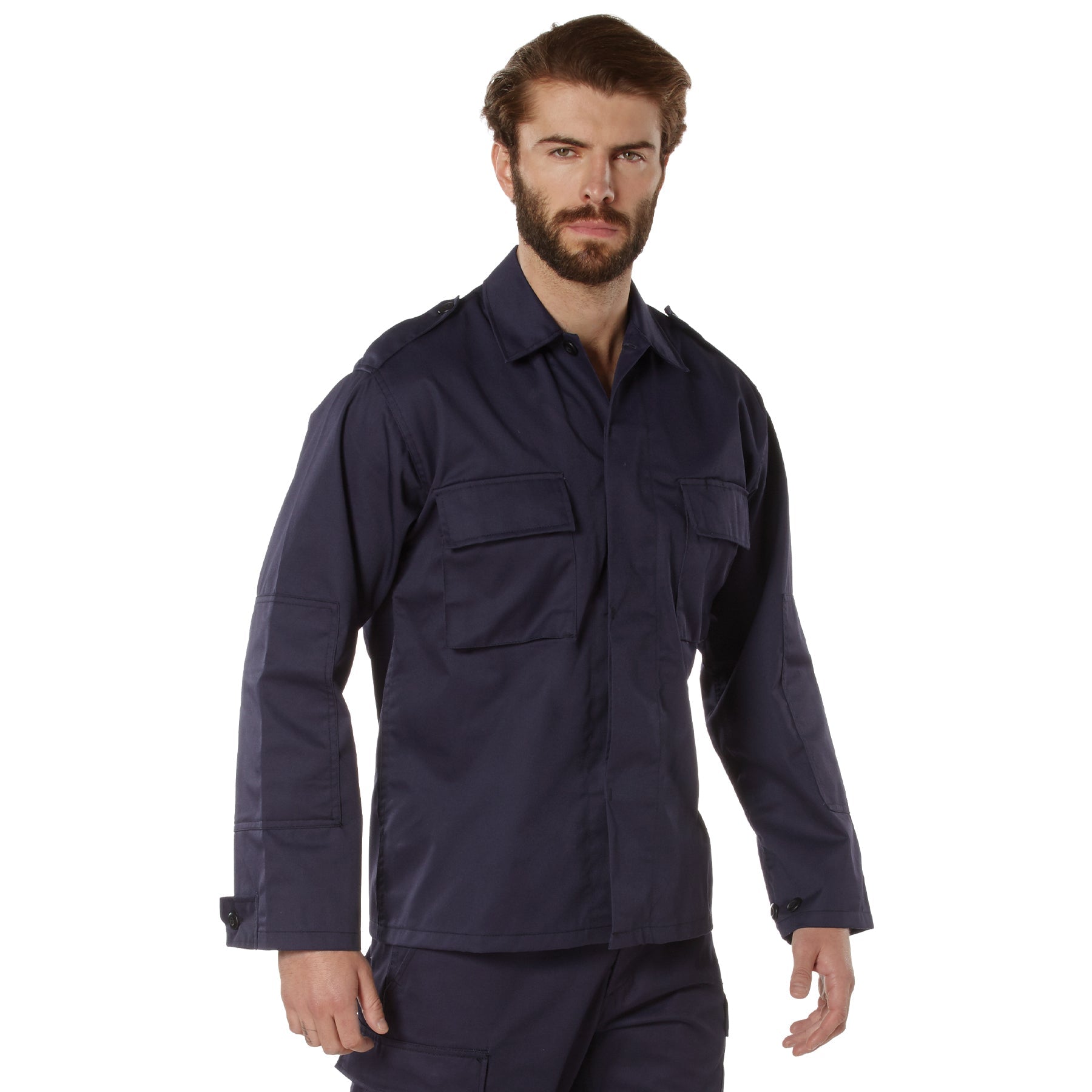 2-Pocket Tactical BDU Shirts Navy Blue