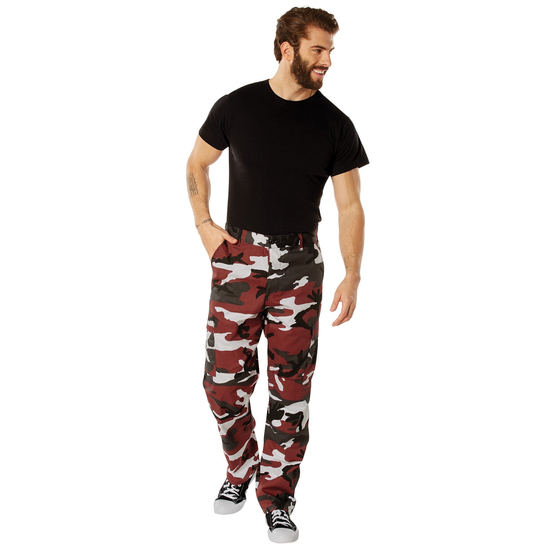Camo Tactical BDU Pants Red Camo