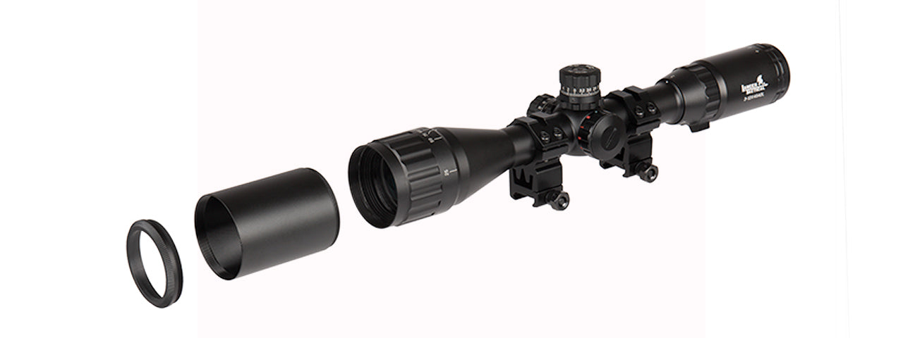 3-12x40 Red/Green/Blue Illuminated Rifle Scope - Totowa Airsoft