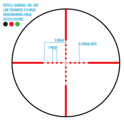 Barrage 1.5-5x32 Rifle Scope - Totowa Airsoft