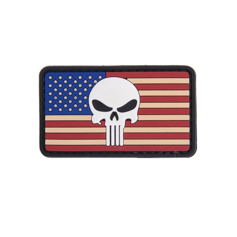 Punisher Skull US Flag Patch - Totowa Airsoft
