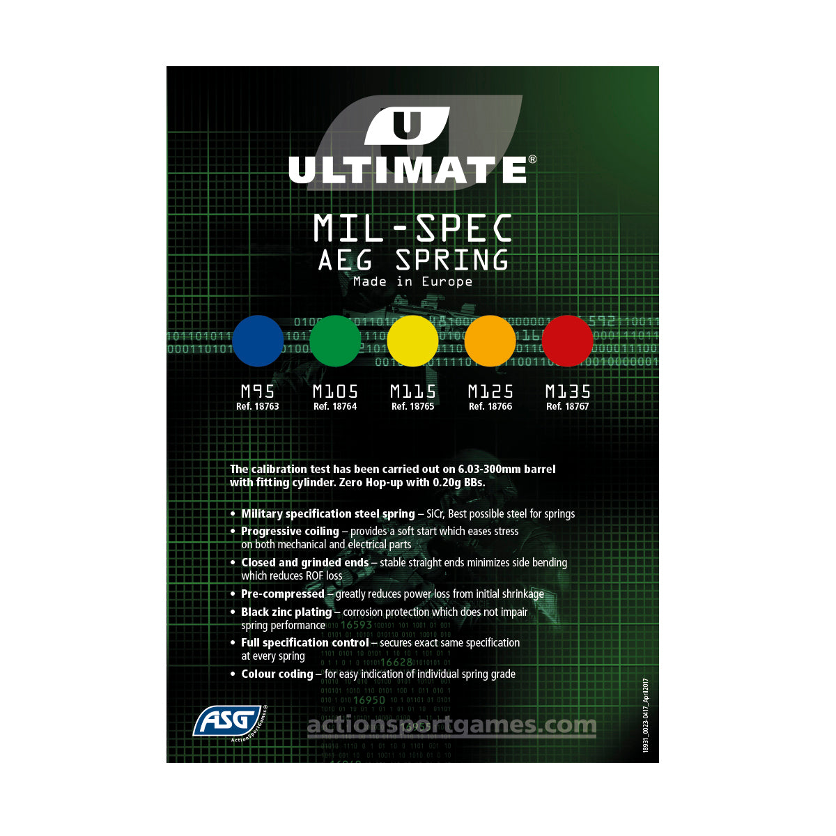 Ultimate M115 Upgrade Spring Yellow (SPRING115)