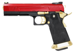  Hi-Capa Gold/Red 1911 Pistol by Armorer Works Custom (ASPG176) / Green Gas Airsoft Pistol - Totowa Airsoft