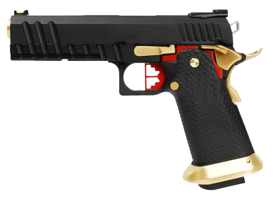Hi-Capa Red/Gold/Black 1911 Pistol by Armorer Works Custom (ASPG178)