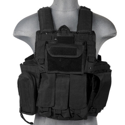 Black Deluxe Strike Plate Carrier Vest (VESTDLXSPB)