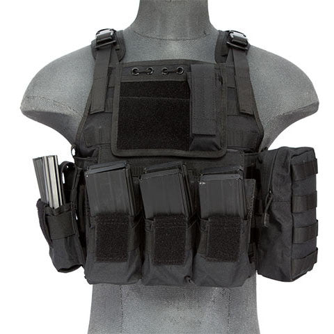 Black Tactical Assault Plate Carrier Vest (TAC2VEST)