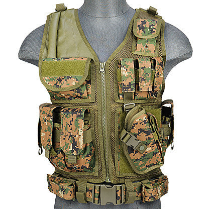 Woodland Digital G2 Cross Draw Tactical Vest (TACVEST1)