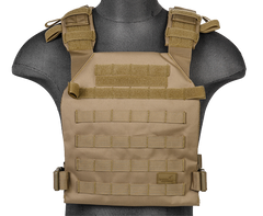  Tan Lightweight Plate Carrier Vest (LWPC) / Tactical Vest - Totowa Airsoft