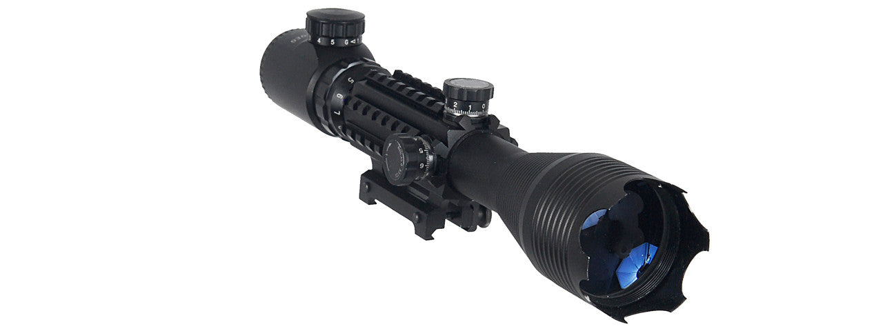 4-16x50mm Tri-Rail Illuminated Rifle Scope with Integrated Scope Mount (DEFENDERS)