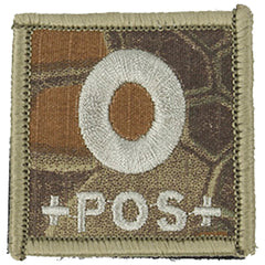  Blood Type O POS Patch (PATCH037A) / Morale Patch - Totowa Airsoft