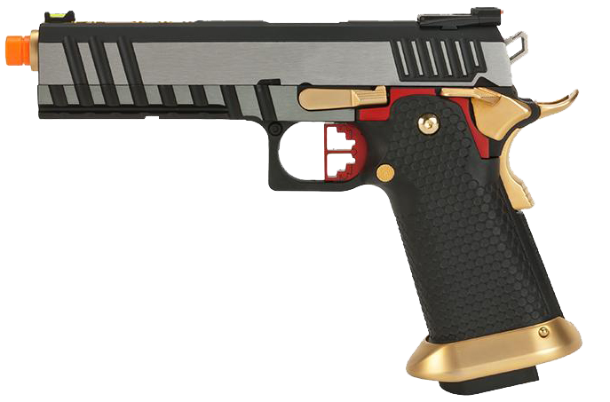 Hi-Capa Red/Black/Gold 1911 Pistol by Armorer Works Custom (ASPG186)