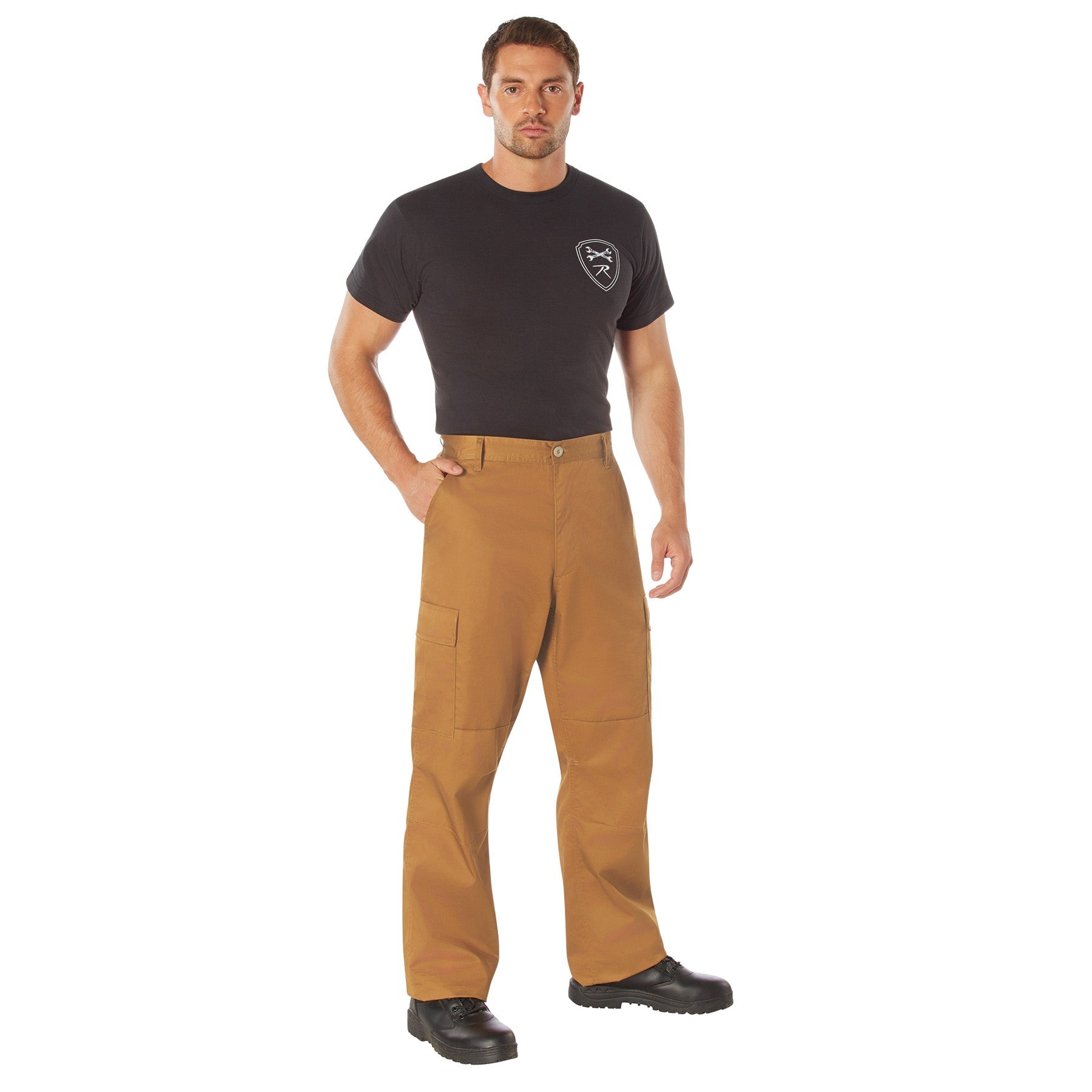 [Relaxed Fit Zipper Fly] Tactical BDU Pants Work Brown