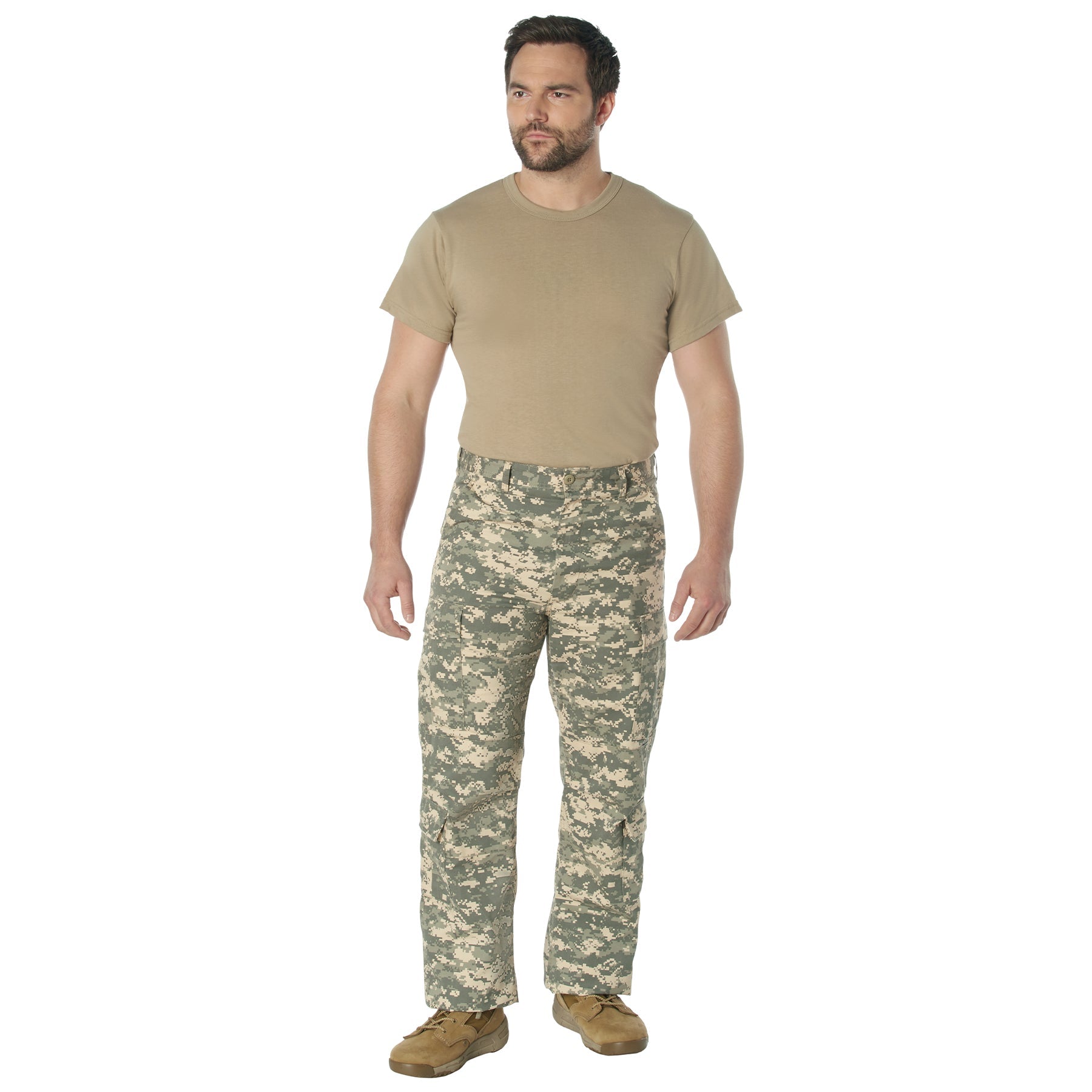 [Vintage Paratrooper] Digital Camo Cargo Fatigue BDU Pants ACU Digital Camo