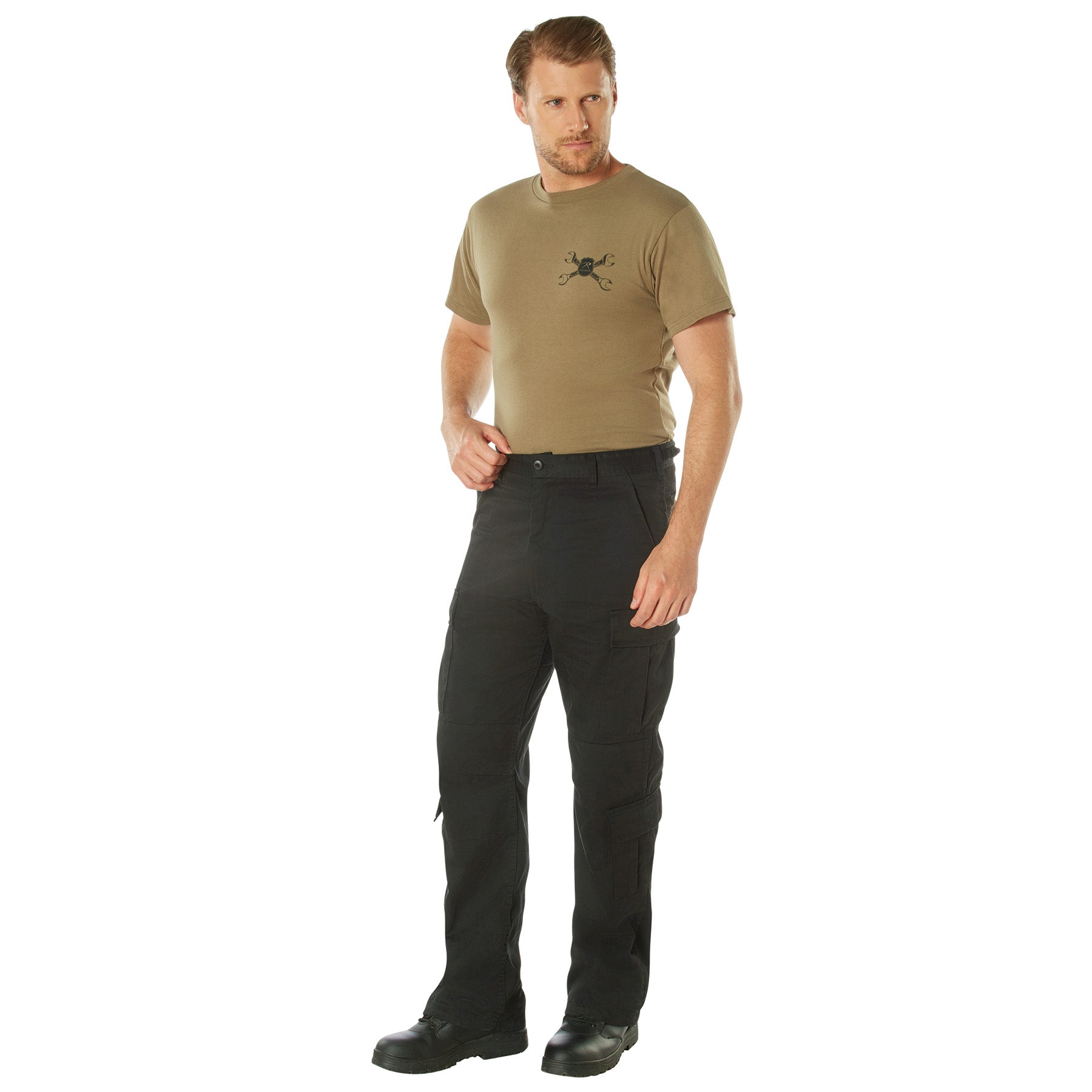 [Vintage Paratrooper] Cargo Fatigue BDU Pants Black