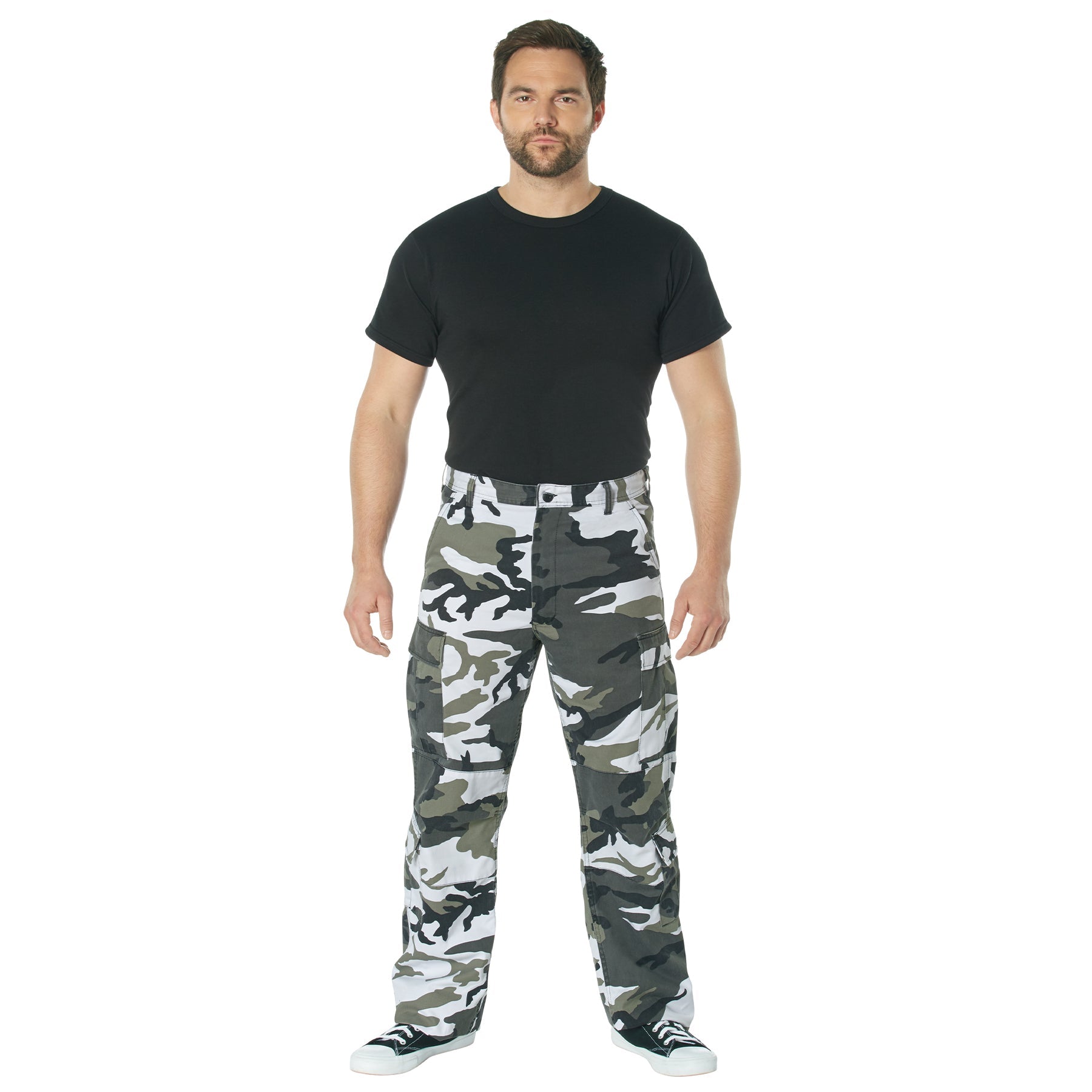 [Vintage Paratrooper] Camo Cargo Fatigue BDU Pants City Camo