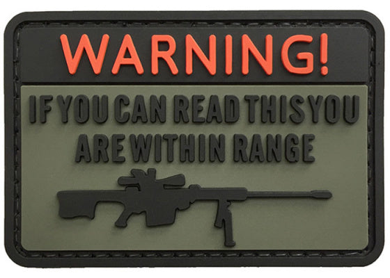 Warning Within Range Patch - Totowa Airsoft