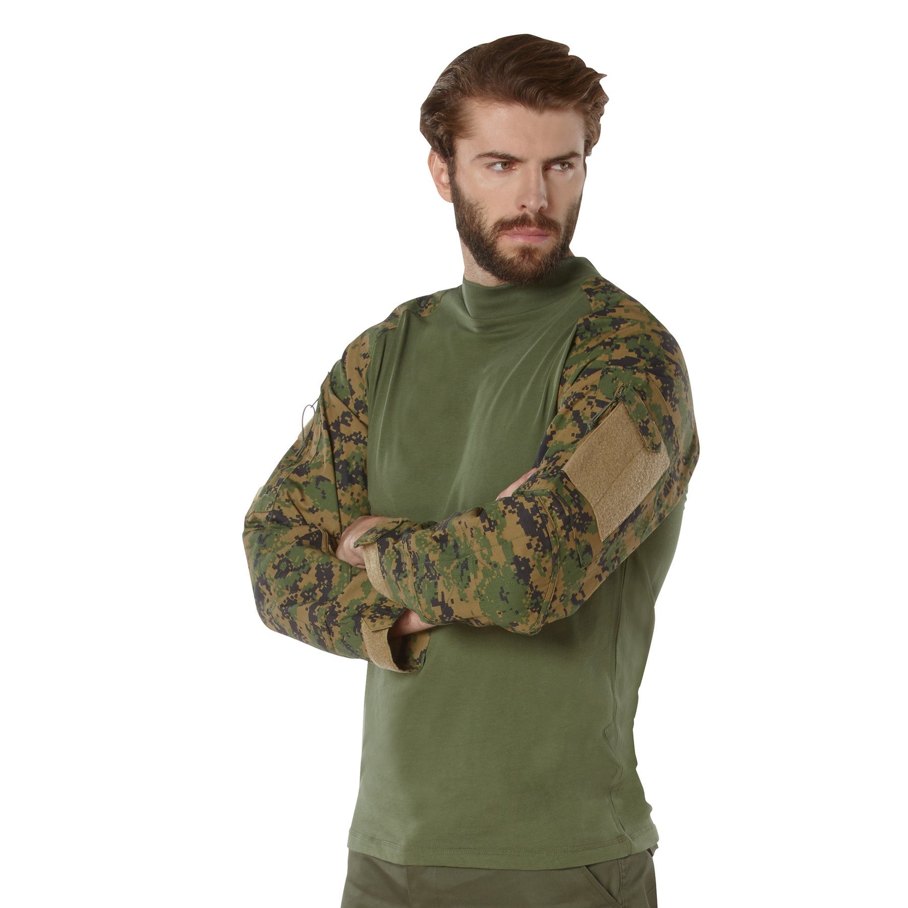 [Military][Fire Retardant] Digital Camo Combat Shirts Woodland Digital Camo