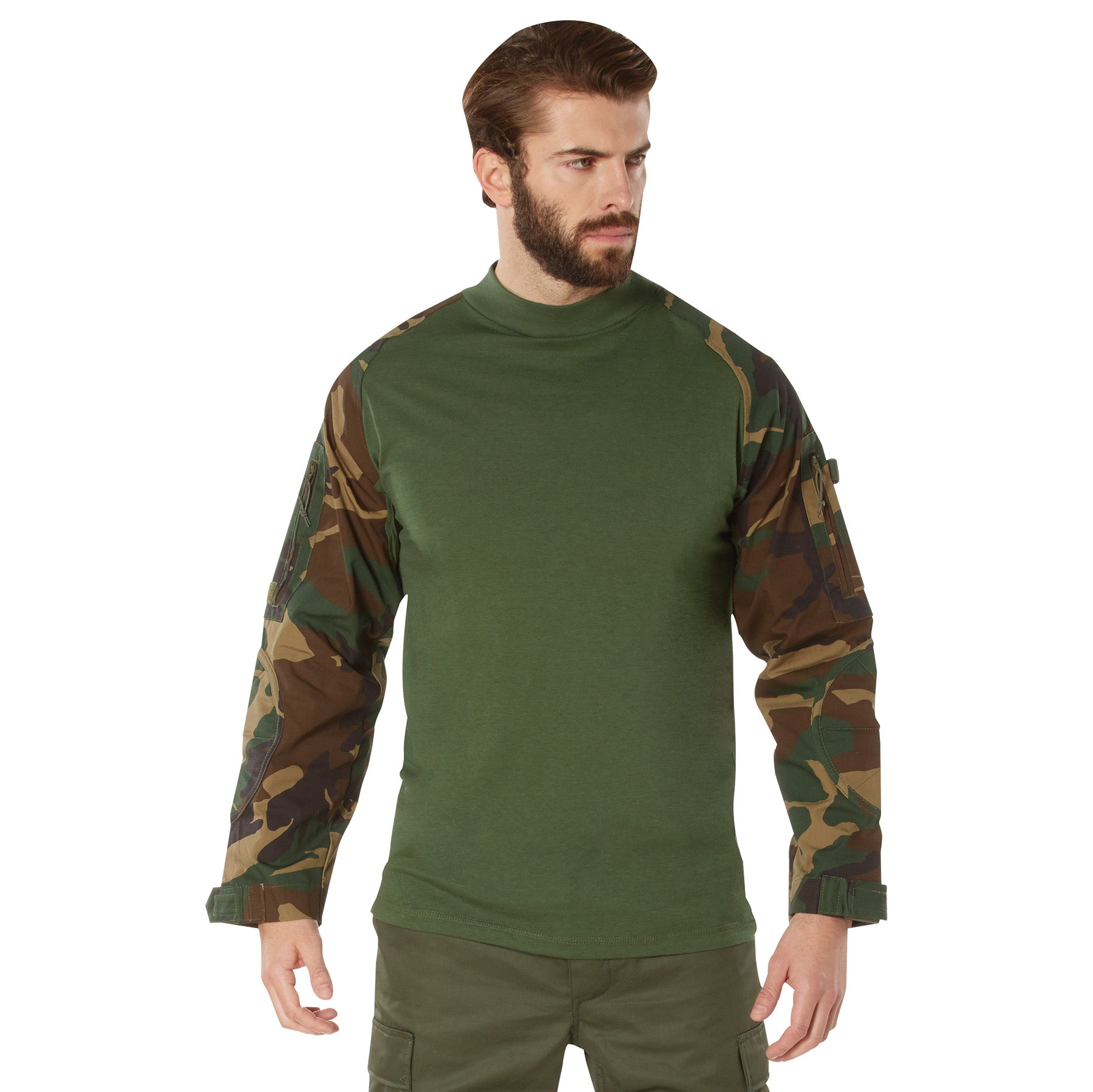 [Military][Fire Retardant] Camo Combat Shirts Woodland Camo