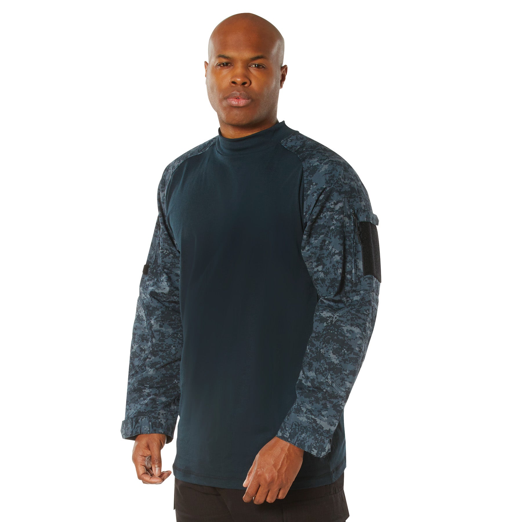 [Military][Fire Retardant] Digital Camo Combat Shirts Midnight Blue Digital Camo