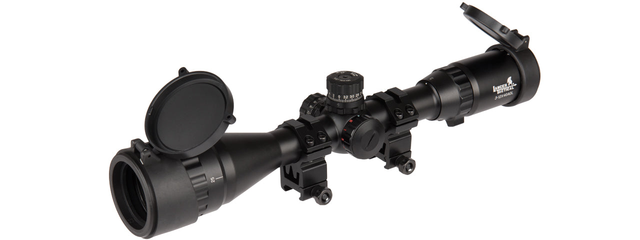 3-12x40 Red/Green/Blue Illuminated Rifle Scope - Totowa Airsoft