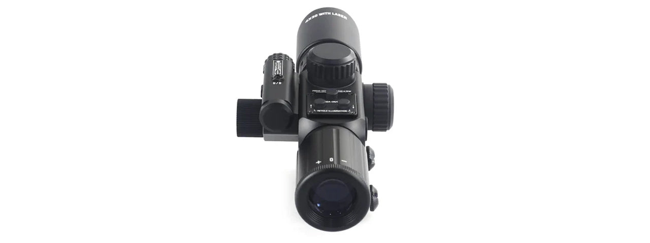 4x30IR Shortie Scope Laser Combo - Totowa Airsoft