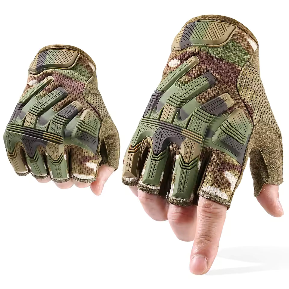 Stealth Padded Half Finger Gloves - Totowa Airsoft