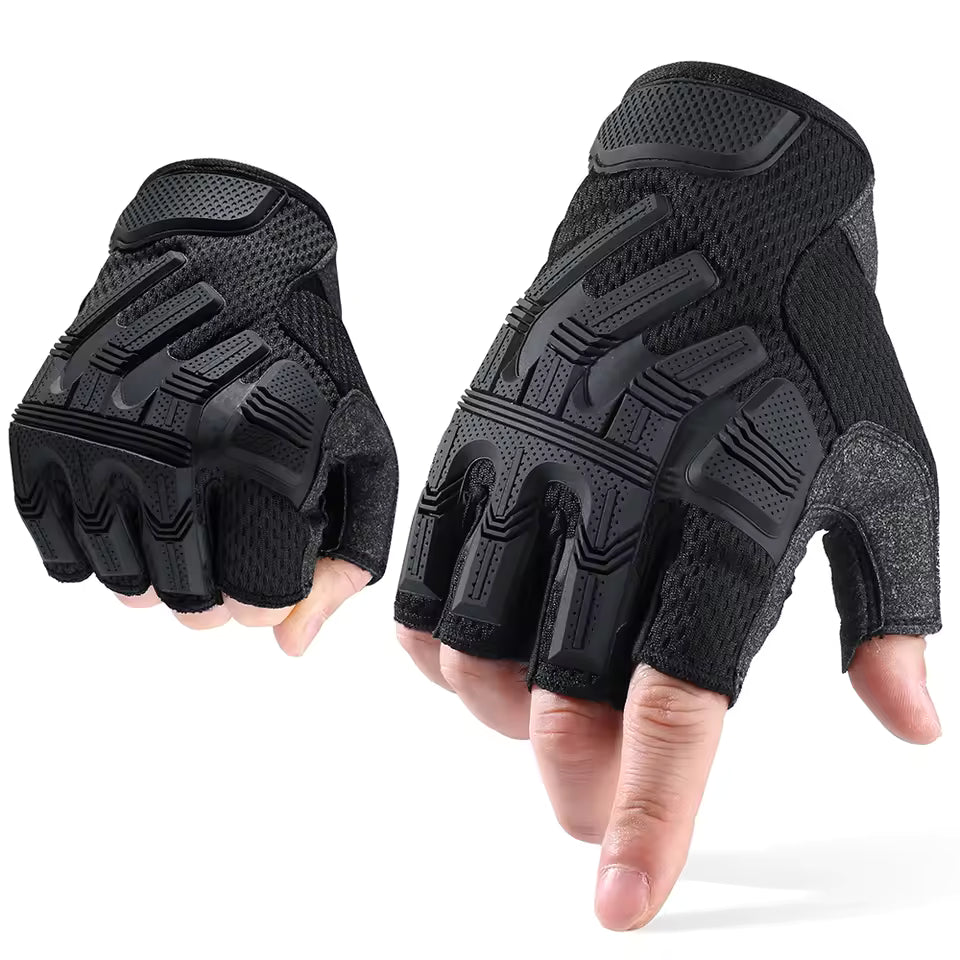Stealth Padded Half Finger Gloves - Totowa Airsoft