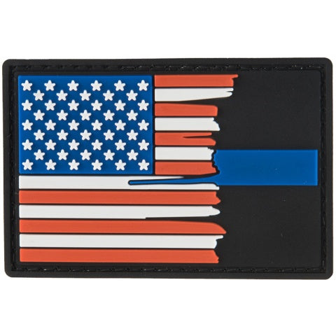 Subdued Tattered Blue Line Patch - Totowa Airsoft