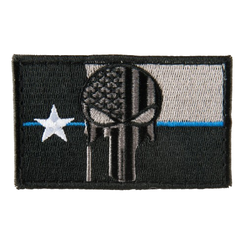 Texas Blueline Punisher Patch - Totowa Airsoft