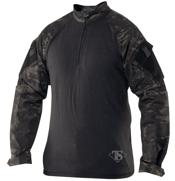  TruSpec Black Multicam 1/4 Zip Combat Shirt (2539) / Combat Shirts - Totowa Airsoft