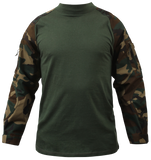 Rothco Woodland Combat Shirt (COMBATSHIRT) - Totowa Airsoft