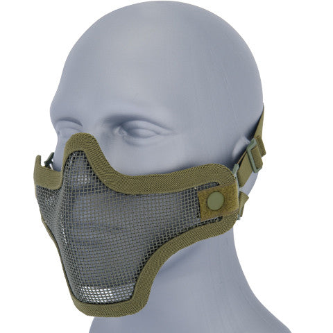 OD Half Face Mesh Mask (MESHMASKH) - Totowa Airsoft