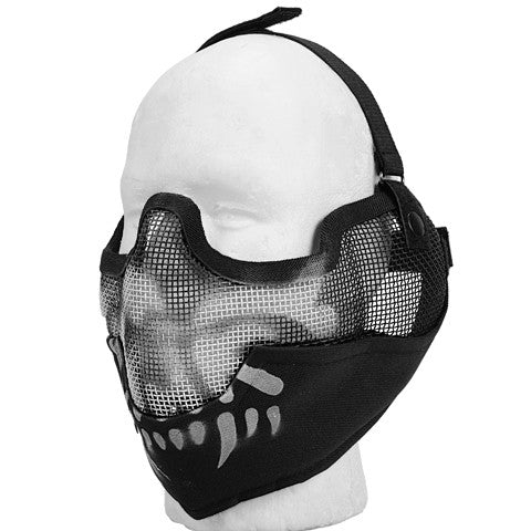 Black Skull Full Face Mesh Mask (MESHMASKF) - Totowa Airsoft