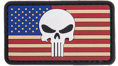  US Punisher Skull Flag Patch (PATCH040A) / Morale Patch - Totowa Airsoft