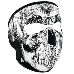  Neoprene Full Face - Black & White Skull Mask (WNFMT002) / Mask - Totowa Airsoft