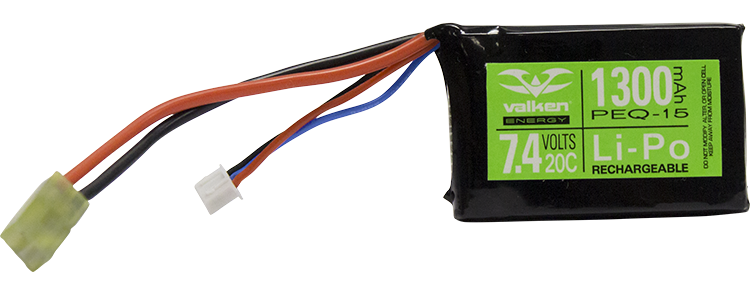 Valken Lipo Brick 7.4v 1300mAh PEQ-15 (BATLB071300V)