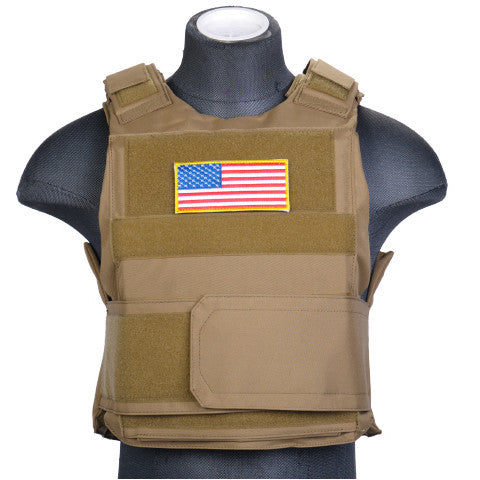 Tan Body Armor Vest (BAV) - Totowa Airsoft