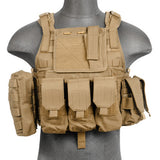  Coyote Tactical Assault Plate Carrier Vest (TAC2VEST) / Tactical Vest - Totowa Airsoft