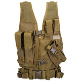 Khaki G2 Cross Draw Tactical Vest Youth (TACVESTK) - Totowa Airsoft