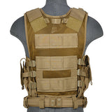 Khaki G2 Cross Draw Tactical Vest (TACVEST1) - Totowa Airsoft