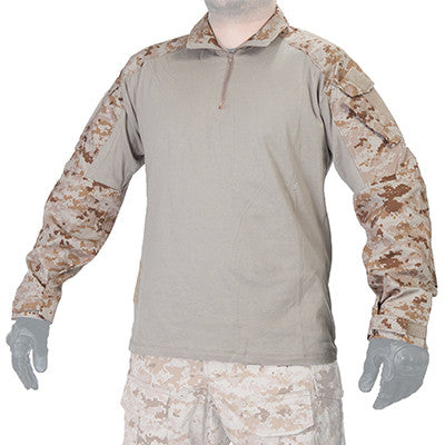  1/4 Zip Gen3 Desert Digital Combat Shirt (GEN3SHIRT) / Combat Shirts - Totowa Airsoft