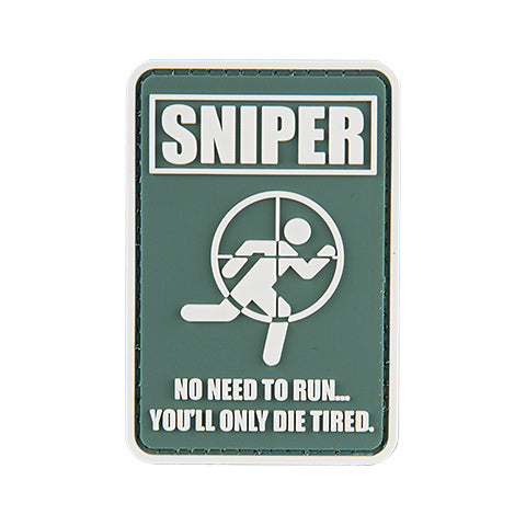  G-Force No Running Sniper Patch (PATCH093) / Morale Patch - Totowa Airsoft