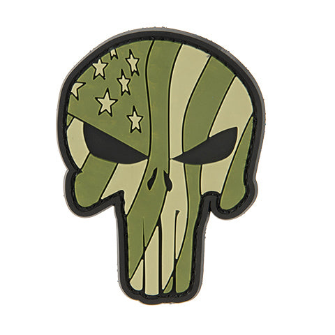  G-Force Punisher Waving Flag OD Patch (PATCH111) / Morale Patch - Totowa Airsoft