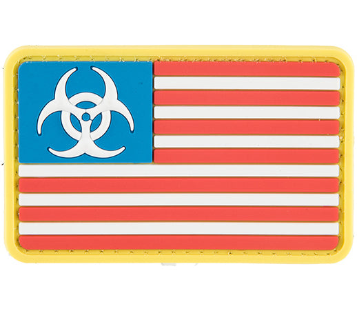  G-Force Biohazard US Flag Patch (PATCH106) / Morale Patch - Totowa Airsoft