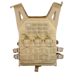  Valken Tan Lightweight Plate Carrier II Vest (PC2TAN) / Tactical Vest - Totowa Airsoft