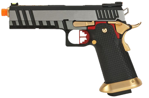 Hi-Capa Red/Black/Gold 1911 Pistol by Armorer Works Custom (ASPG186)